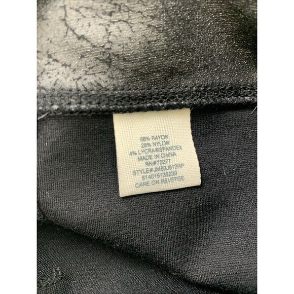 Mudd FLX Stretch Leggings Ponte Metallic Distressed Pull On Back PocketsWomen XL - Picture 8 of 11